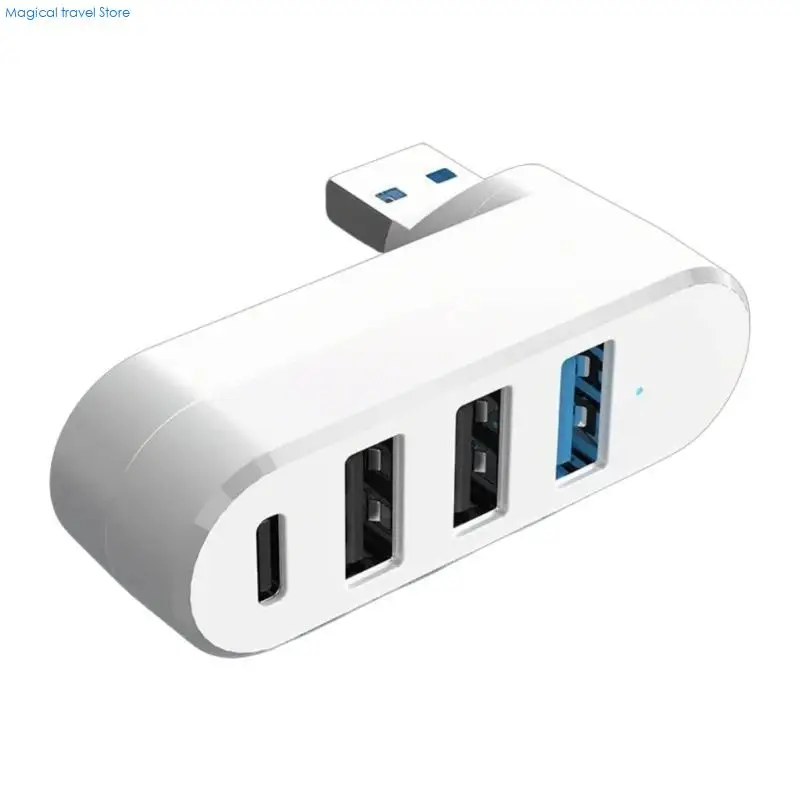 N2UB USB Splitter 180° Rotatable USB Port Expander Mltiport USB to USB Adapter Portable Hubs for Laptop Tablet