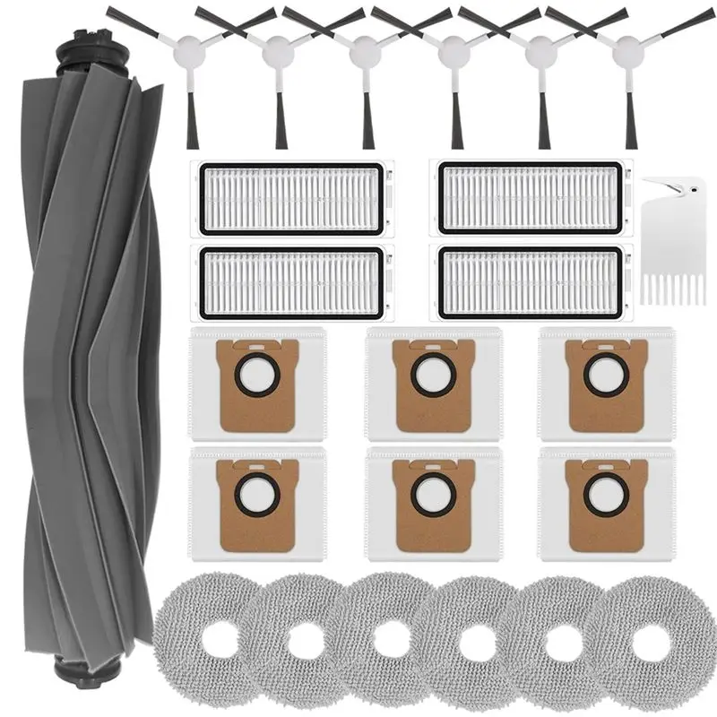 ABHI-Accessories Kit Compatible For Dream L20 Ultra/L30 Ultra Robot Vacuum Main Brush Hepa Filters Side Brush Mop Pads
