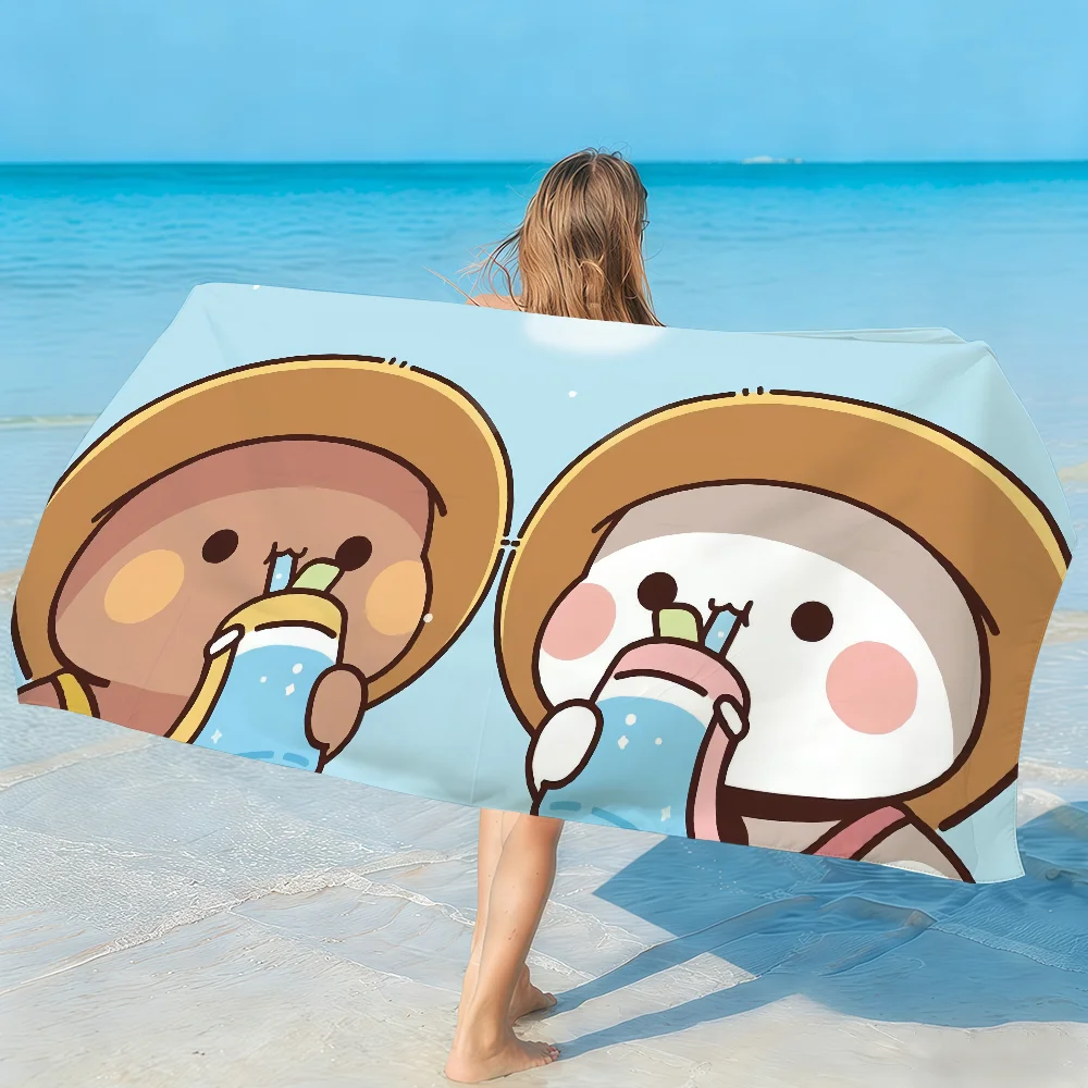 Cartoon BuBU Dudu Kawaii Towel Soft Lightweight Anti-Sand Large Beach Towel Quick-Drying Bath Sports Family