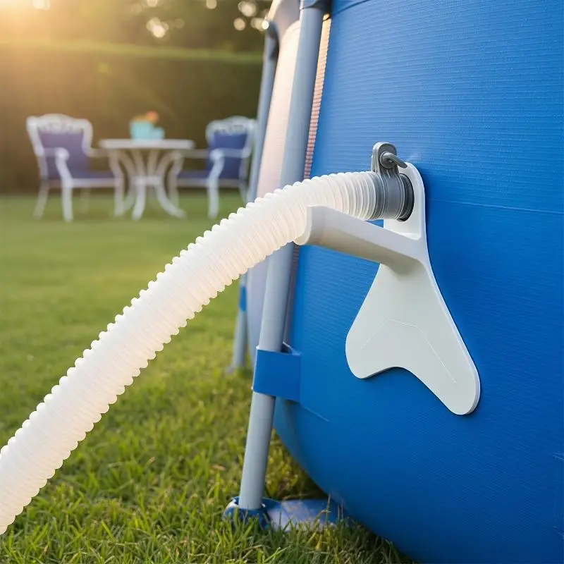 Pool Hose Holder 3D Printed PETG Pipe Bracket for 30-38mm Hose Above Ground Inflatable Pool Support Anti-Sag Prevent Falling Off