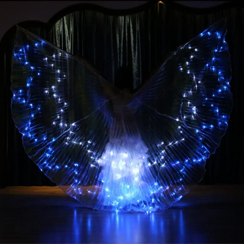 Ailes de papillon scintillantes à LED pour adultes, olympiques de performance Everak, éclairage coloré, fête d'Halloween et de festival, décor de carnaval