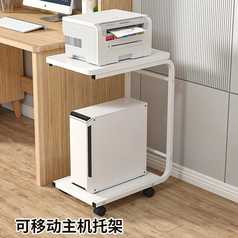 

Host bracket, computer case placement cabinet, printer storage rack, movable integrated host under the table