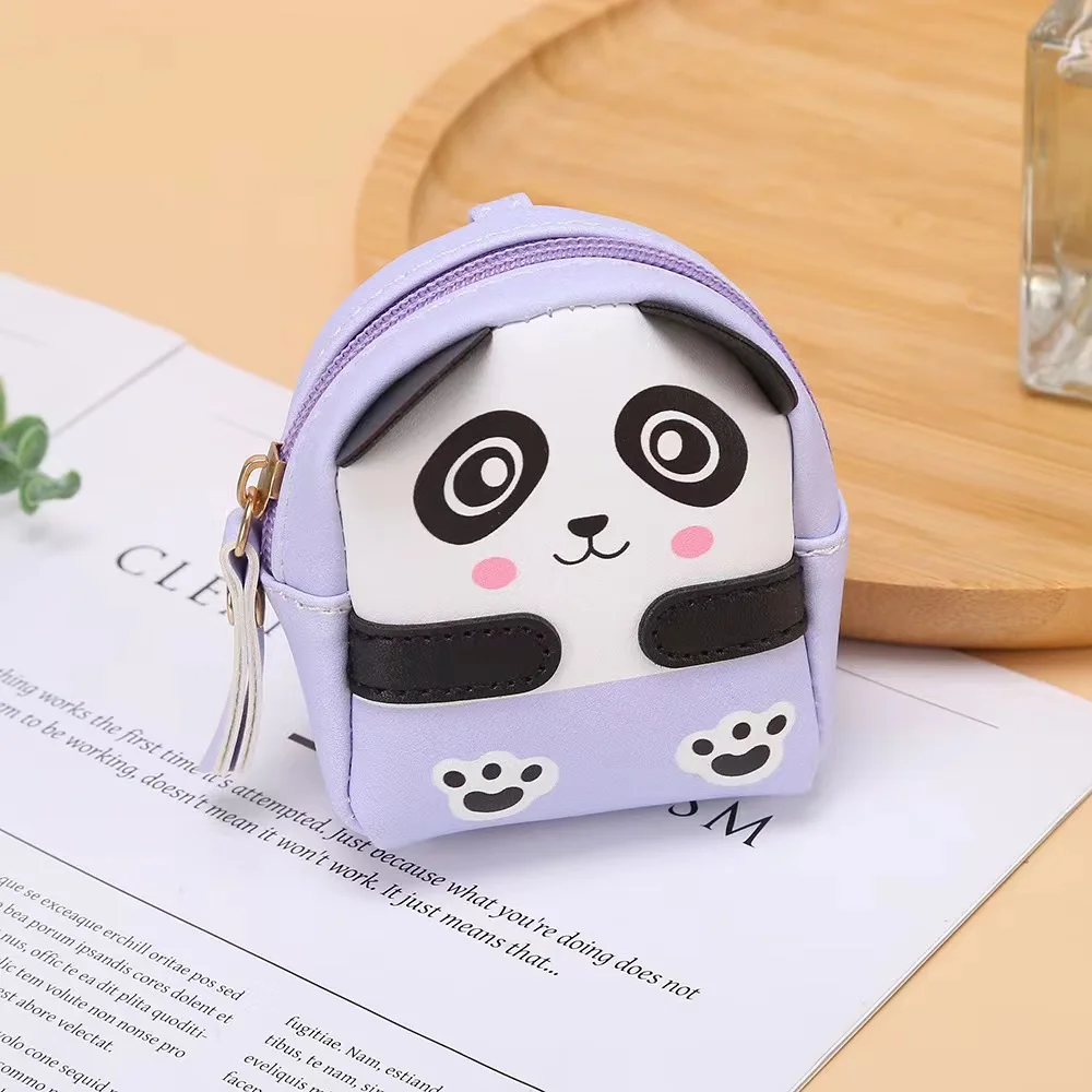 Baby Fashion Bag Clip Panda Cartoon Print Cute Kids Wallet Creative Short Wallet Mini Coin Bag