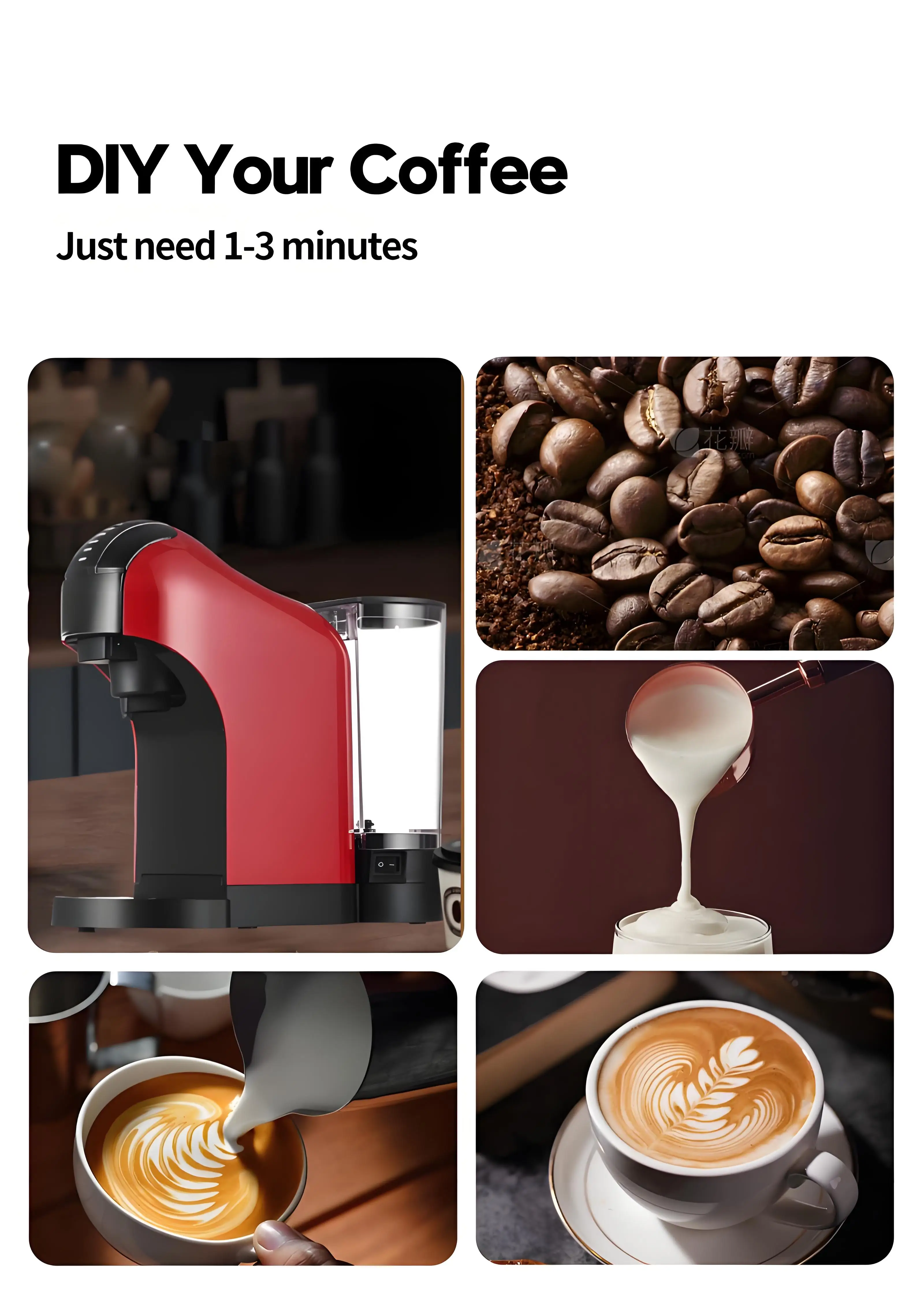 ماكينة صنع القهوة الكهربائية 20 بار من الفولاذ المقاوم للصدأ ماكينة صنع القهوة متعددة الكبسولات OEM للإسبريسو