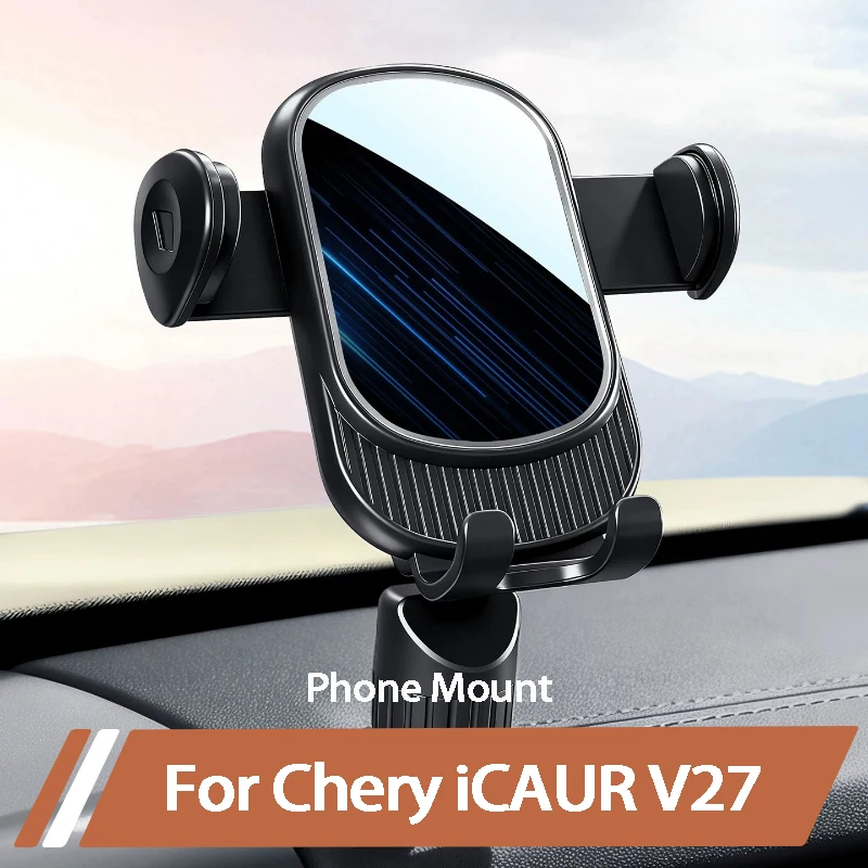 Suporte de Celular Original para Painel Esquerdo Chery iCAR V27 2026 - Acessório de Navegação