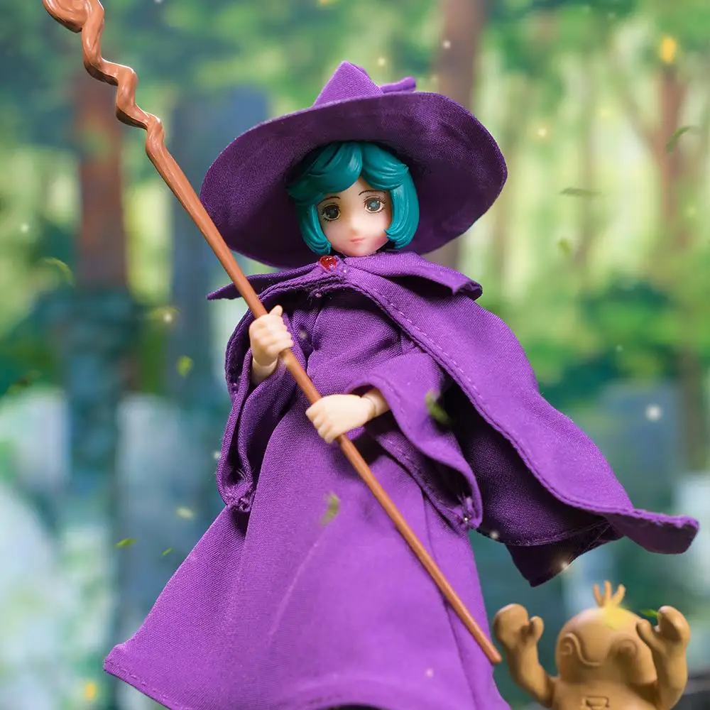 Anime Shf Schierke Handmade Magic clothing set Built In Iron Wire for Styling Suitable for 1/12 Movable Humanoid Toys