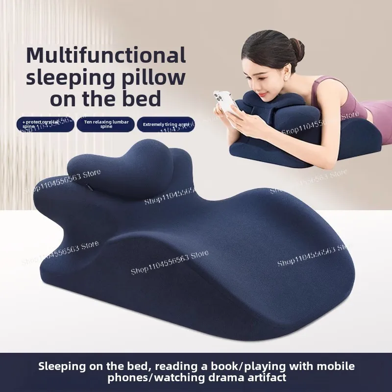 

Prone Position Pillow for Sleeping Reading and Using Phone, Ergonomic Face Down Pillow with Comfort Support