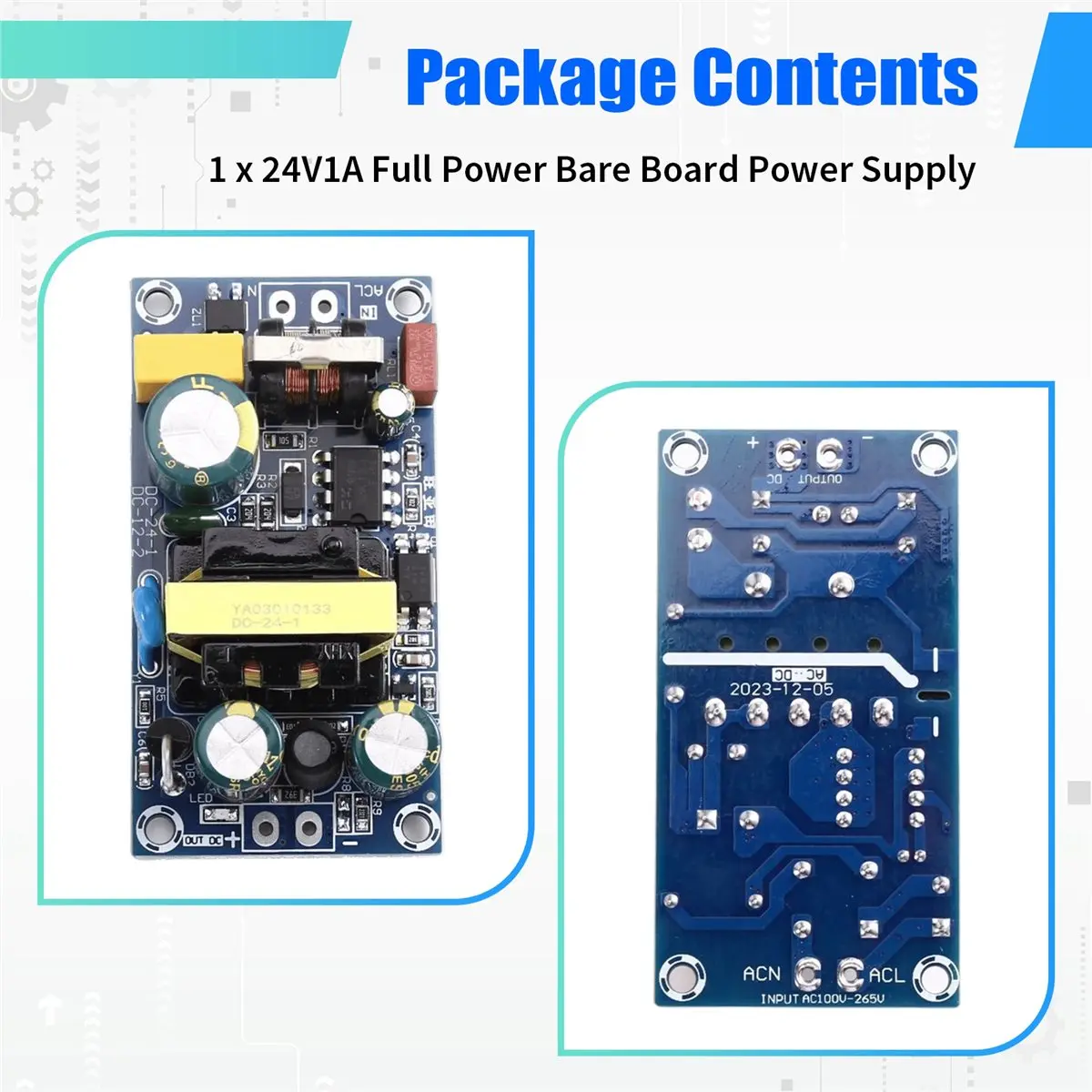 Dynamic 24V1A Full Power Bare Board Power Supply Constant Voltage and Stabilization Built in Board Industrial Switch AC110 2220V