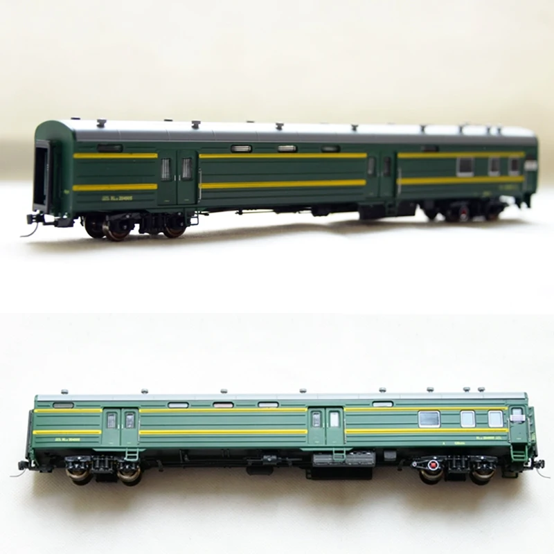 HO 1/87 Train Model 22 Type Luggage Car Compartment 22XL Beijing Bureau/Guangzhou Railway Green Leather Car Train Model Toy