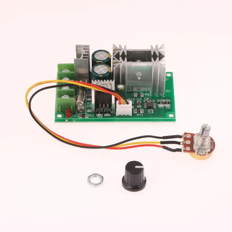 1Set PWM Motor Speed Controller 20A Current Regulator DC10-60V DC Motor Speed Regulator 12V 24V 36V 48V High Power Drive Module