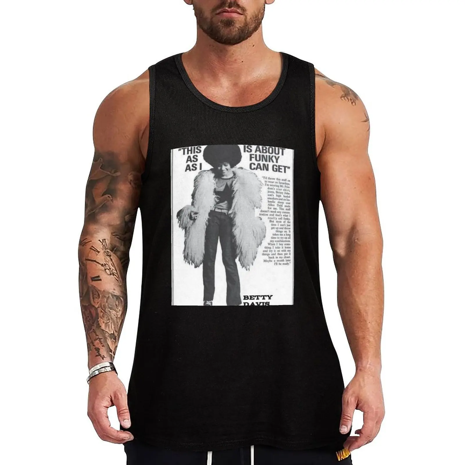 Betty Davis Tank Top basketball clothing men gym