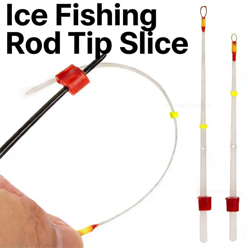 5 Piezas de Puntas para Cañas de Pescar en Hielo, para Pesca Invernal al Aire Libre, Punta de Fibra de Carbono, Accesorios de Pesca, Herramienta Portátil Mini, Aparejos de Pesca