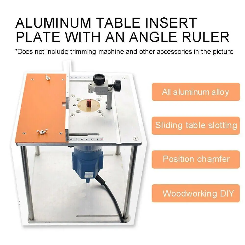 

Алюминиевая вставная пластина для фрезерного стола, электрическая деревянная настольная пила, Рабочий стол с измерительным приводом, флип S5K2