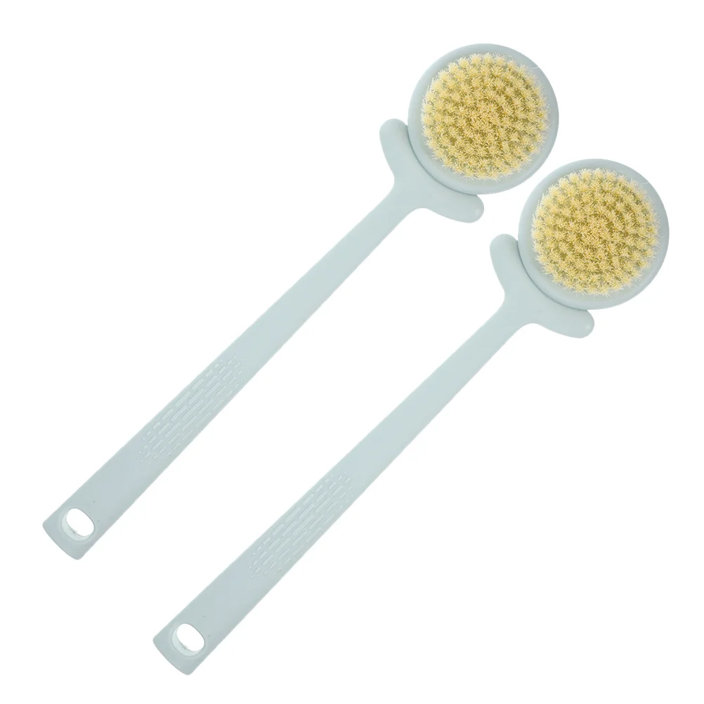 

2Pcs Long Handle Flower Bath Brush Soft Bristles Exfoliating Body Scrubber Back Scrubber Shower Sponge Exfoliating Body Scrub