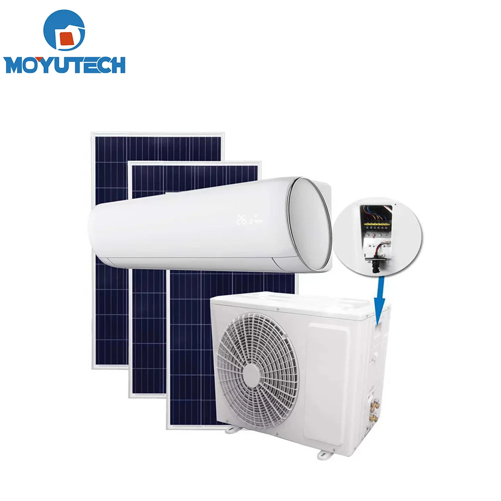 Moyu High Quality Compressor 100% Solar Powered Mini Split Type AC Unit 18000 24000 36000 Btu Air Conditioner