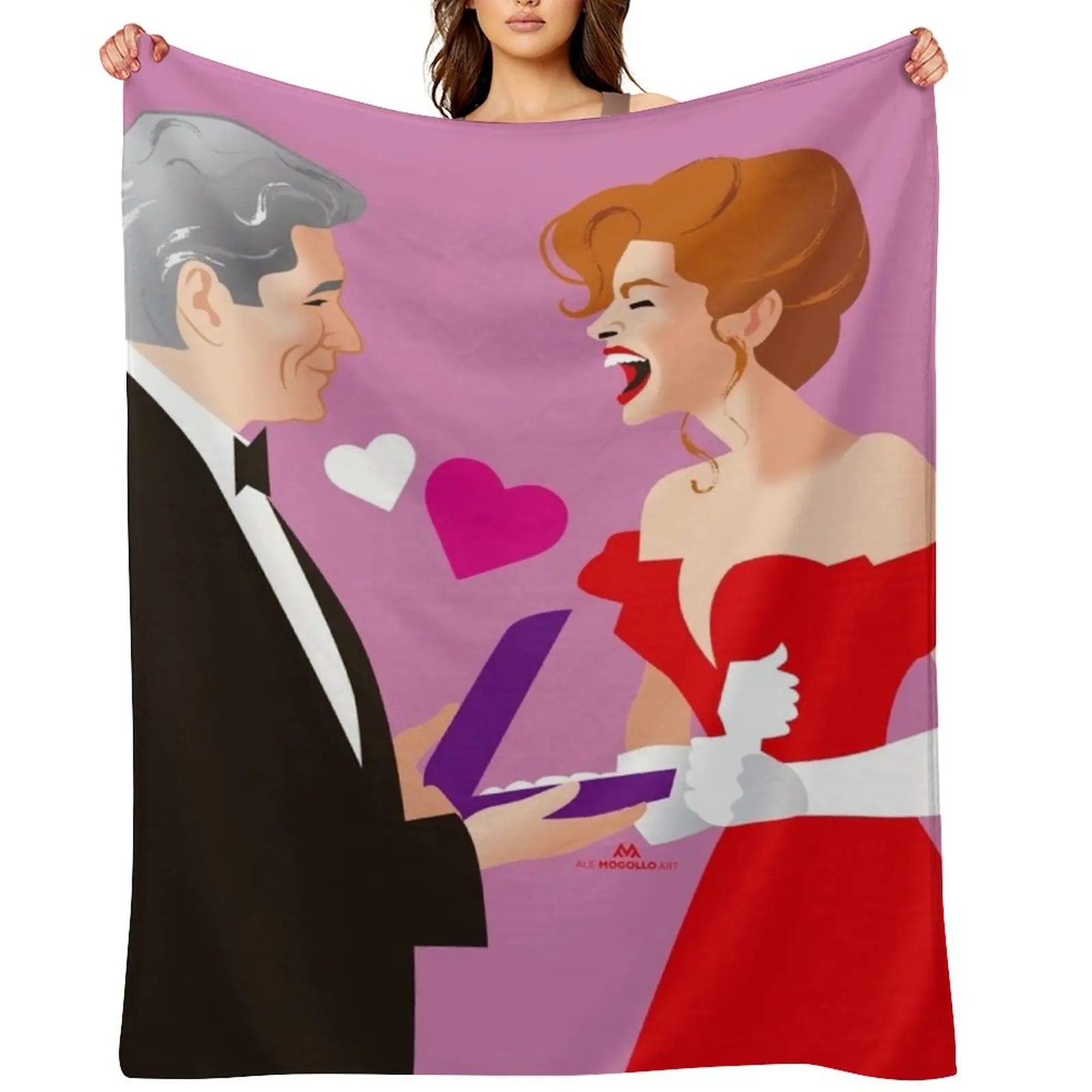 Jewelry box Throw Blanket Luxury Designer Flannel Decorative Beds anime Bed Fashionable Luxury St Blankets