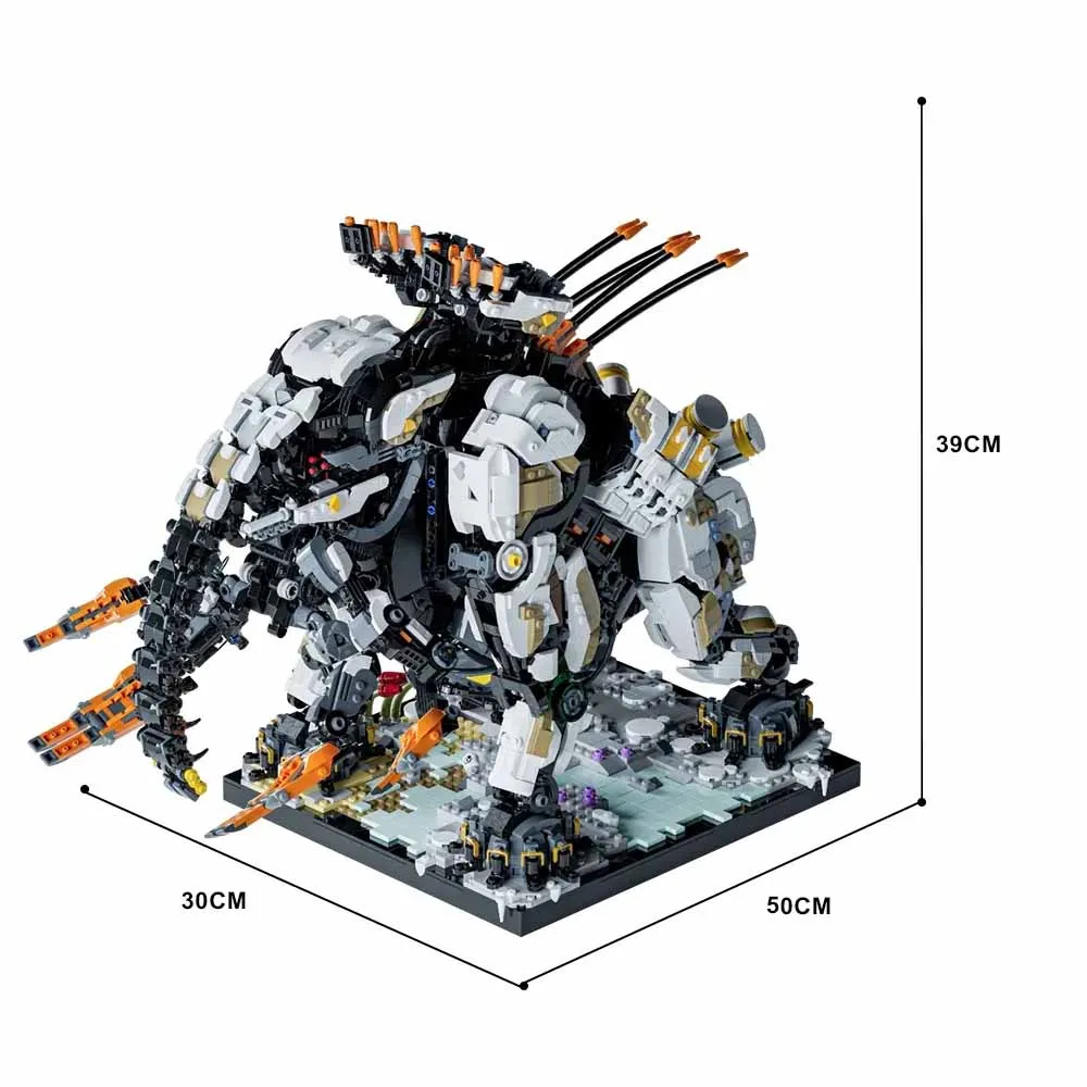 New Arrival Games Dawned Horizon Tremortusk TBeastst Fangs Giant Building Blocks MOC Toy Diy Adult Gift Set Educational 7957PCS view 5