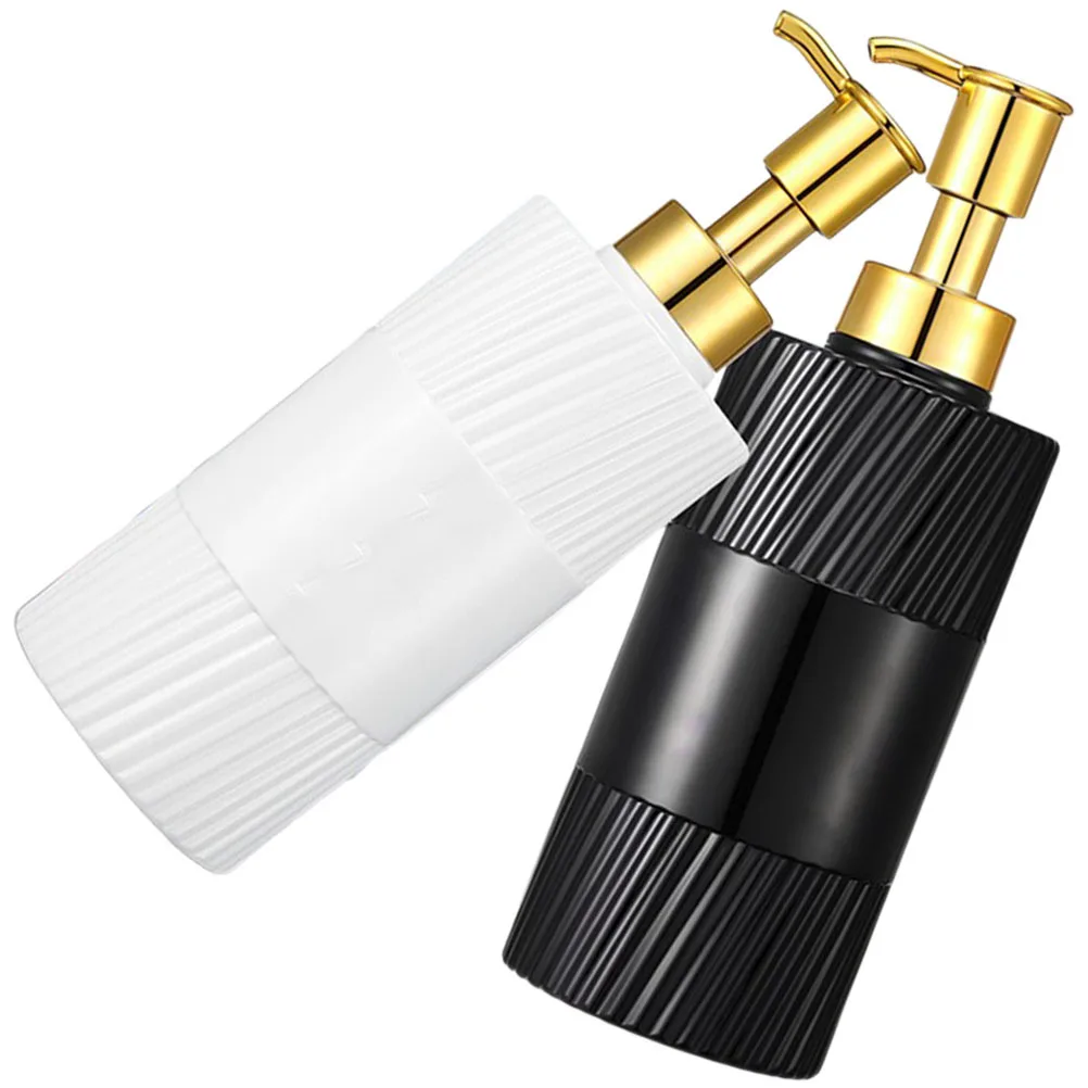 

2Pcs Press Shampoo Bottle Refillable Soap Dispenser Pump Large Capacity for Home Bathroom Hand Liquid Lotion Shower Gel