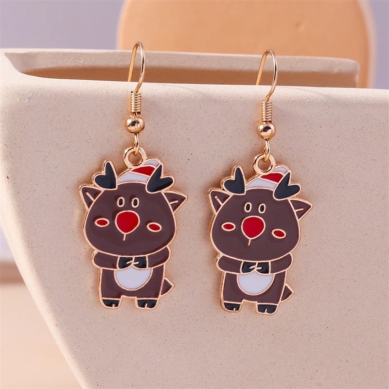 Modische Weihnachts-Ohrringe für Damen, Weihnachtsbaum-Hängeohrringe, Mädchen-Neujahrsfest-Schmuck, Geschenke – Detail 12