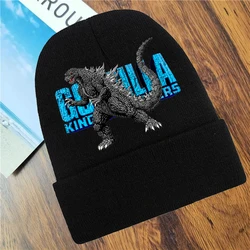 Godzillas VS KingKongs Boys Knitted Hat Gloves Anime Action Figures Cap Kids Winter Beanies Mittens Children Warm Headgear Gift