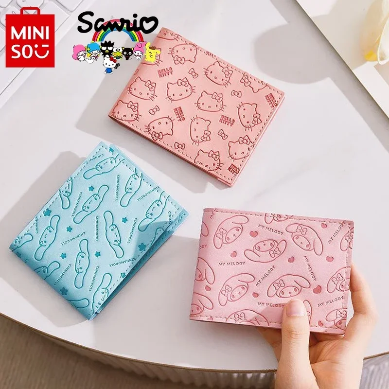 

Miniso 2025 New Women's Wallet Fashion High Quality 4+2 Card Pack Cartoon Large Capacity Multi Functional Storage Card Pack