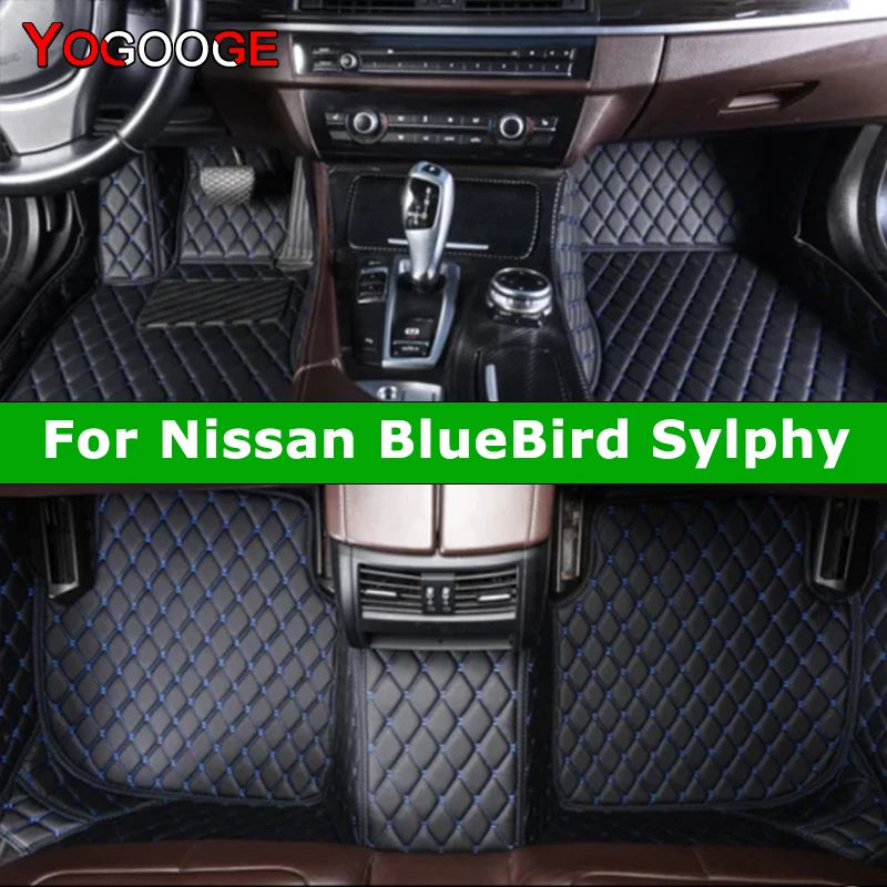 

YOGOOGE пользовательские автомобильные коврики для Nissan BlueBird Sylphy Sentra, автомобильные ковры, аксессуары для ног