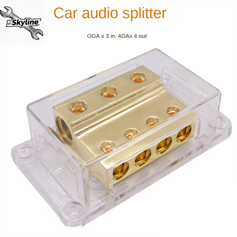 Car Audio Power Supply Distribution Automobile Audio Modification Power Amplifier Ground Wire Hub Ground Splitter 0/4gauge