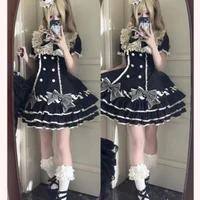 2025 Japanese Kawaii Sweet Lolita Princess Dress Women Pink Y2k Bow Lovely Slim Dresses Female Korea Style Design Chic Outfits 2