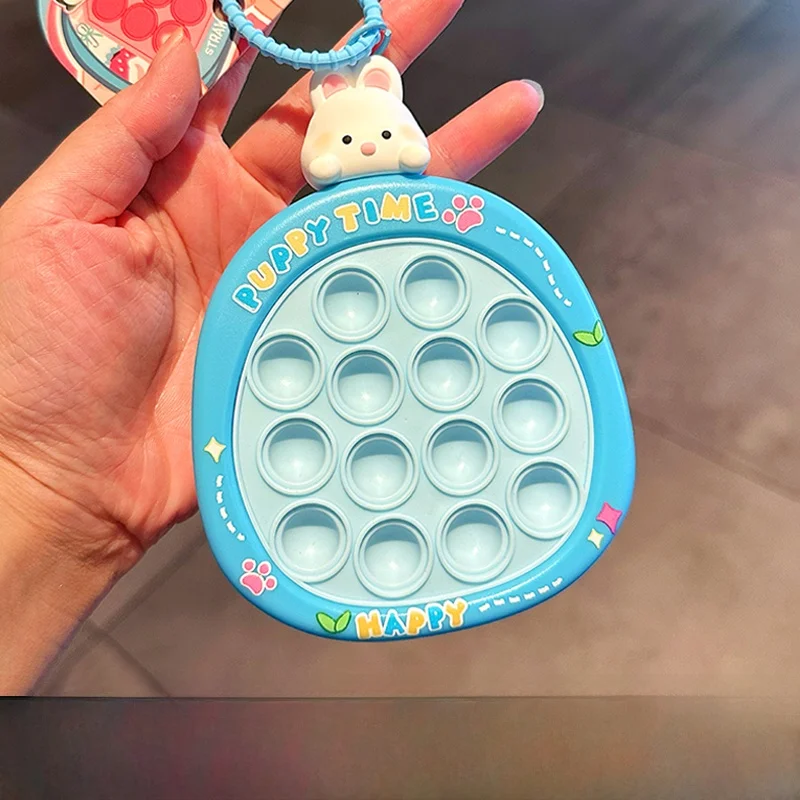 

Милый кролик, игрушка-антистресс с 4 отверстиями, из ПП и ПВХ, для девочек, подвеска на сумку, в форме животного, статическая, без запаха