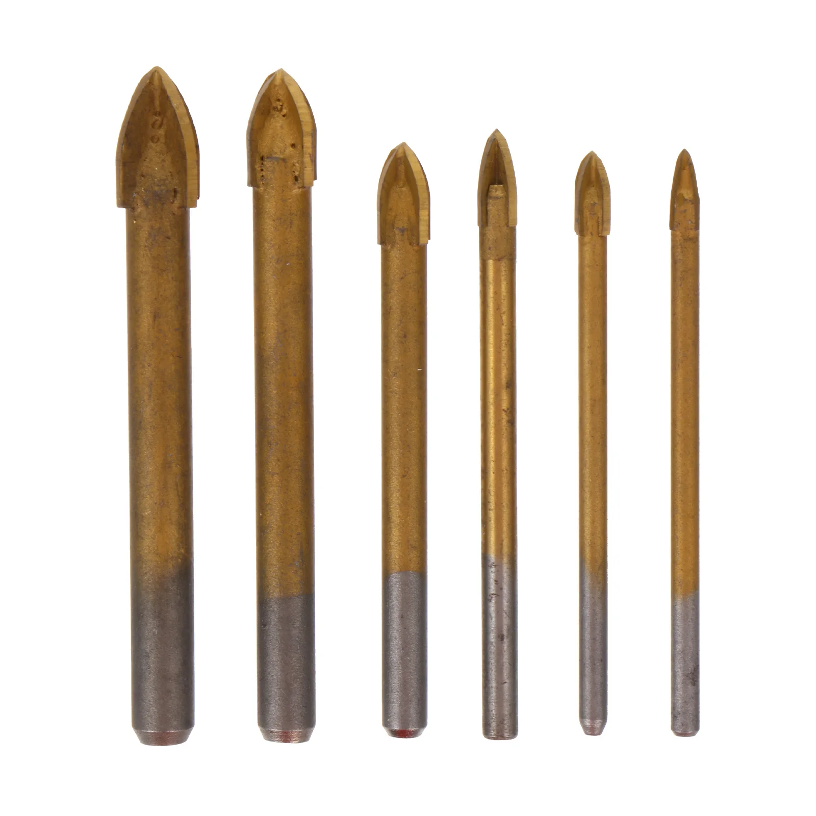 

Drill Bit for Glass Tile Marble Mirror Ceramic 4 Cutting Edges H Tools Titanium Coating Sharper Durable Emery Brazing Suitable