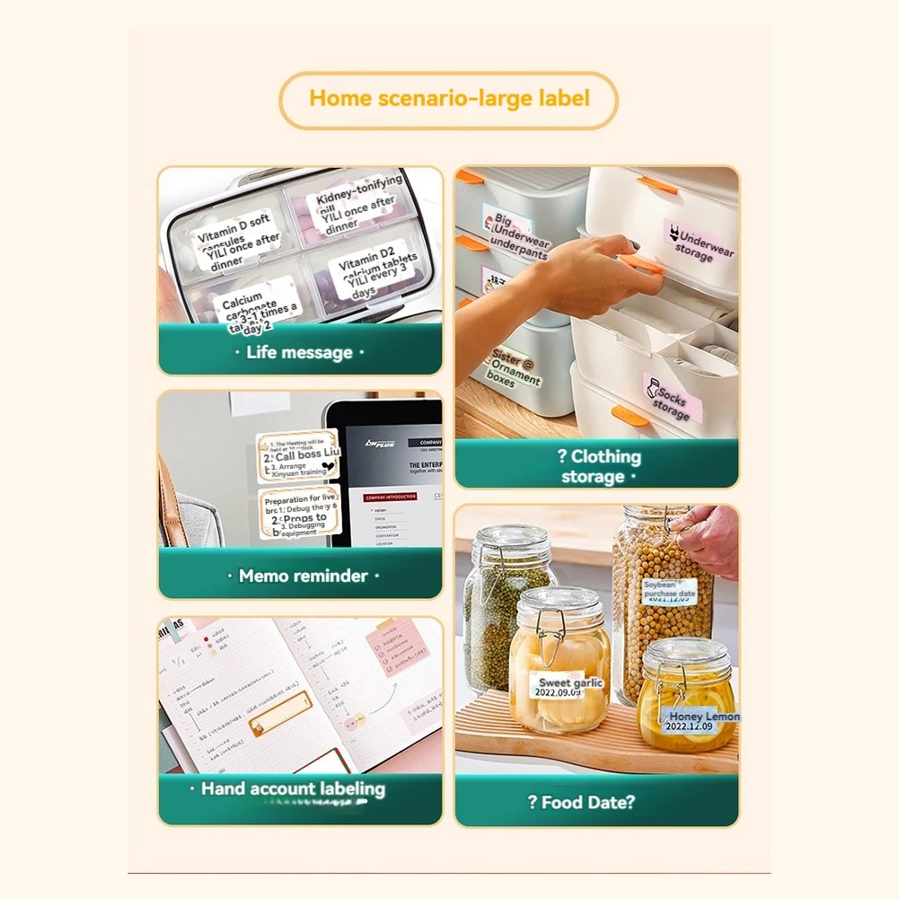 

Solid Label Maker Machine With Tape P50 Portable Label Printer Bluetooth Label Maker Machine Label Printer For Clothes Home