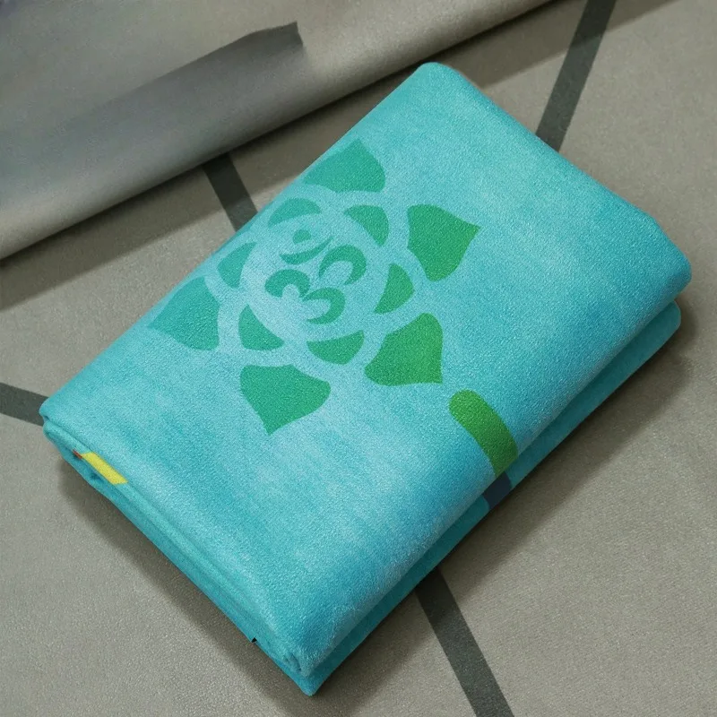 Foldable Non-slip Yoga Mat Blanket Yoga Towel Fitness Pilates Exercise Sports Travel Pattern Home Yoga Mat Cover Quick-drying