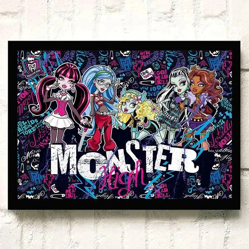 Cartoon Monster High Posters and Prints Classic Anime Wall Art Picture Canvas Painting Living Room Home Decoration Gifts Cuadros