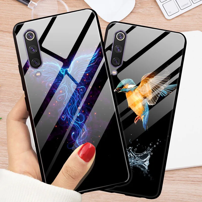 For Xiaomi Mi 9T Case 9TPro Luxury Tempered Glass Hard Back Cover For Xiaomi Mi 9T Phone Case Fundas Bumper For Xiaomi MI 9T Pro