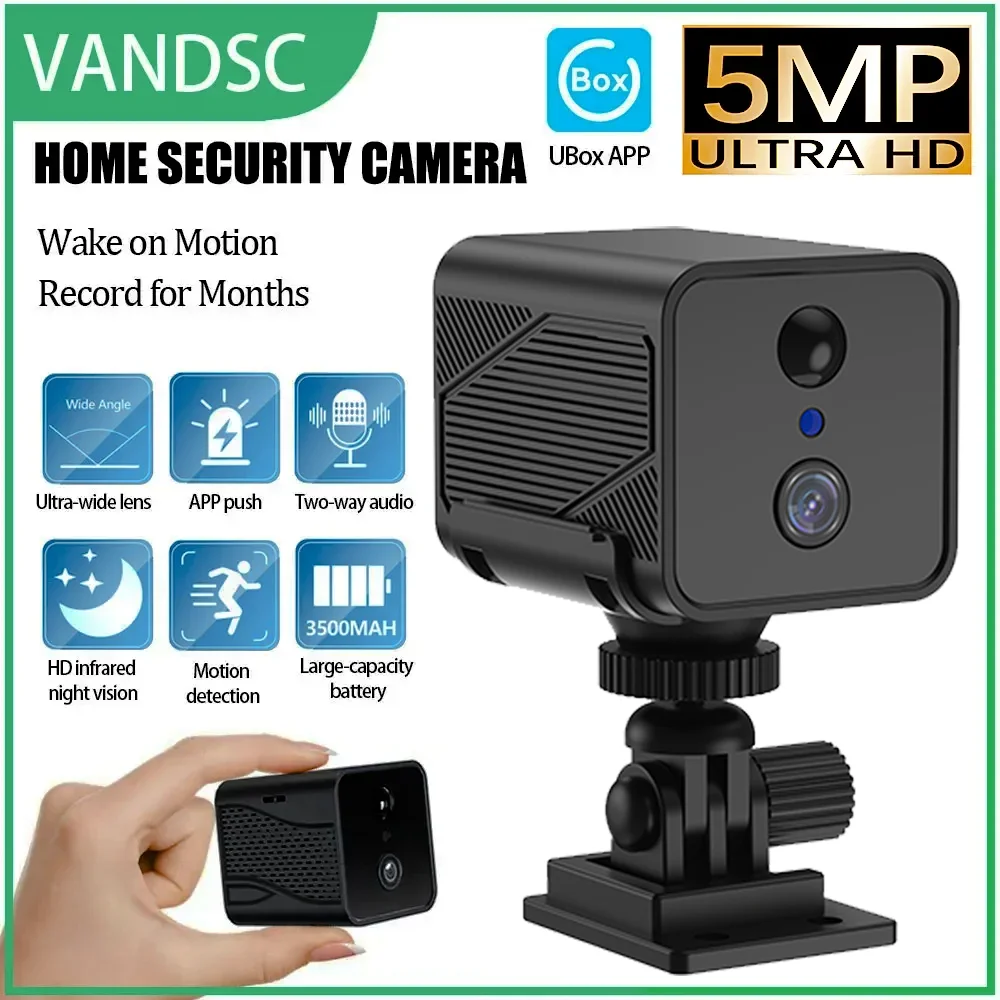 

Ubox Wi-Fi камера безопасности PIR обнаружение человека большая батарея камера ночного видения 2-стороннее аудио управление сигнализация Push Cloud Storage