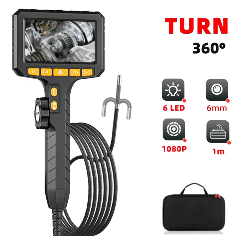 

Two-Way Rotary 360 ° Industrial Piping Endoscope Camera Borescope Inspection with 4.3Inch IPS for Automotive Inspection