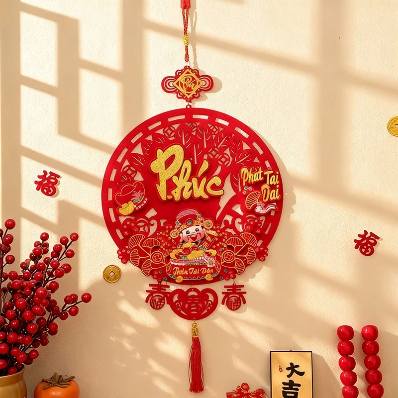 فيتنام مهرجان الربيع مقاطع يتدفقون السنة الجديدة فو معلقة معلقة مقاطع الفيتنامية الصينية عقدة مزينة شرابة قلادة #4