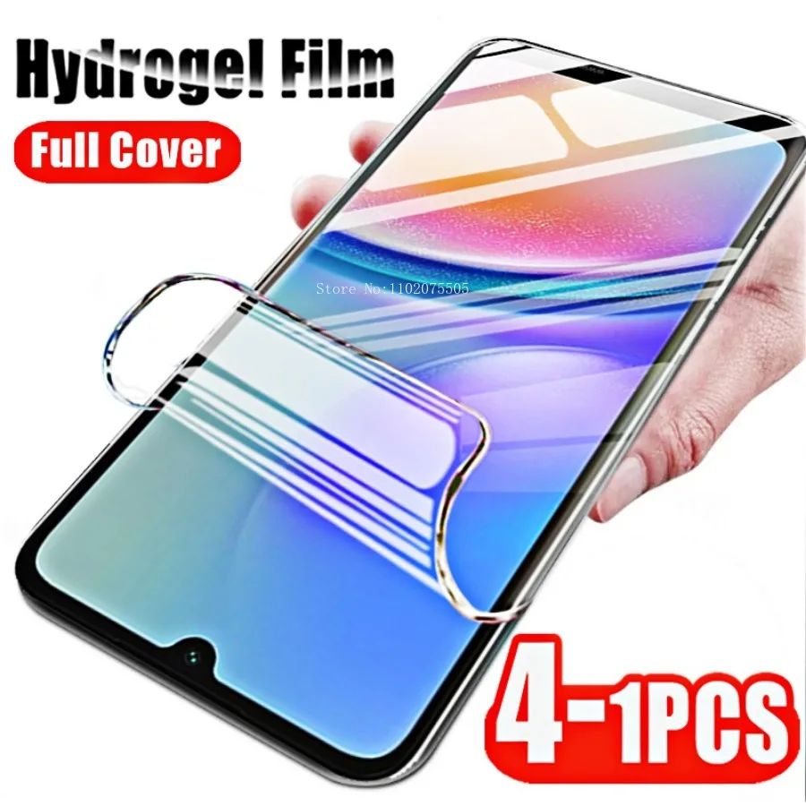 4-1pcs for Samsung Galaxy A05s A05 Full Cover Hydrogel Soft Film Screen Protector for A14 A24 A34 A24 A71 4G 5G Anti-Fingerprint