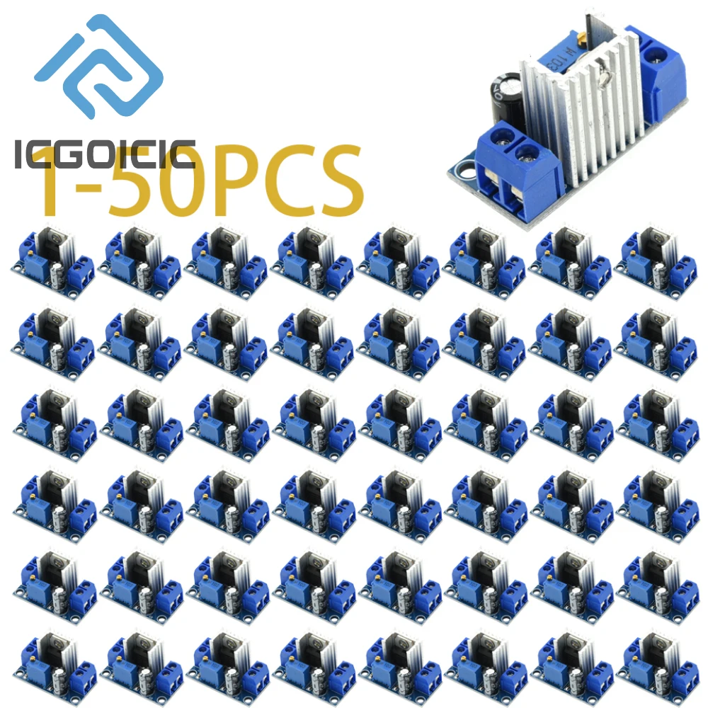 Módulo de Placa de Circuito Conversor DC-DC LM317 Buck Step Down 1-50PCS Regulador Linear Ajustável de Tensão Fonte de Alimentação