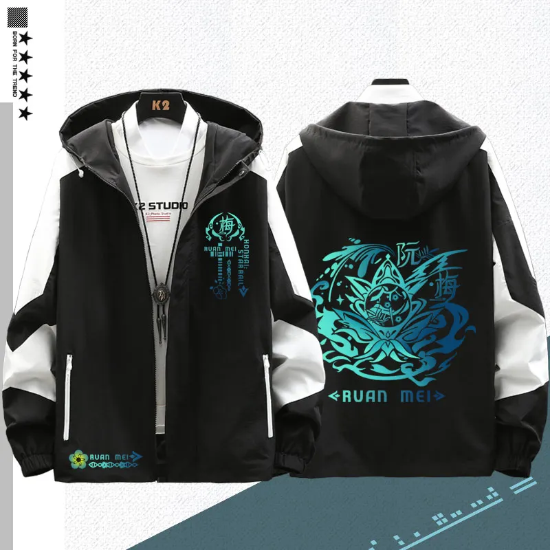 Ruan Mei เสื้อแขนยาว Honkai Star Rail Coat Hoodie ซิปแฟชั่น Unisex Hooded Cool เสื้อกันหนาวคอสเพลย์เครื่องแต่งกายของขวัญ