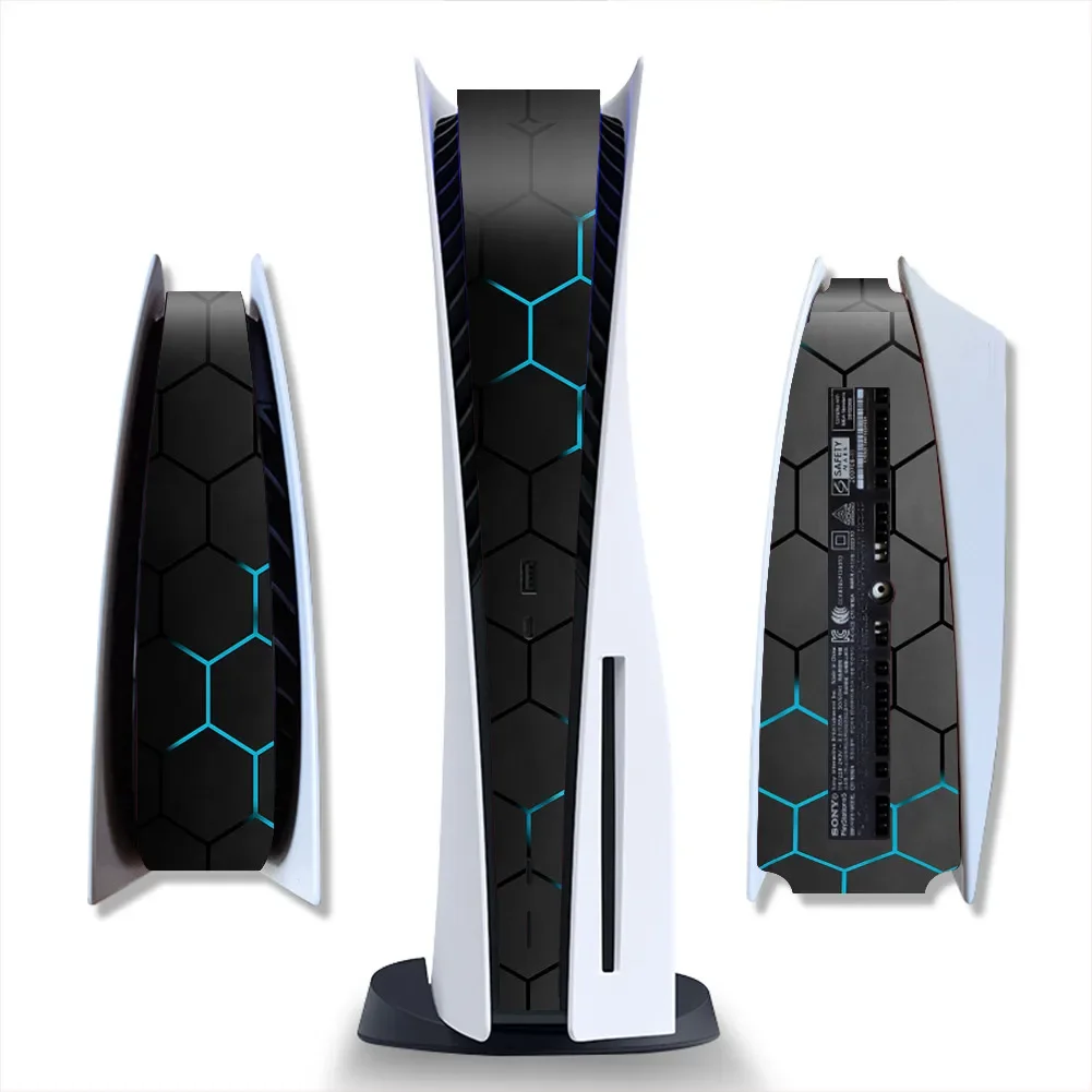 Наклейка для консоли PS5, цифровой стикер из углеродного волокна с обложкой, центральный хост-компьютер, аксессуары для игровой консоли
