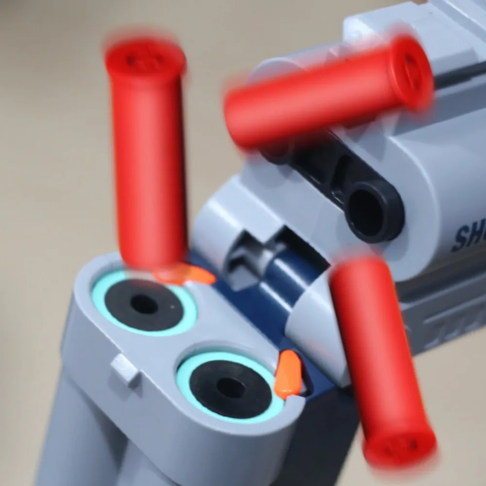 Speelgoedpistool met dubbelloops Realistische zachte kogelblazers Educatief schietspeelgoed Shotgun Cadeaus voor jongens Kerstverjaardag