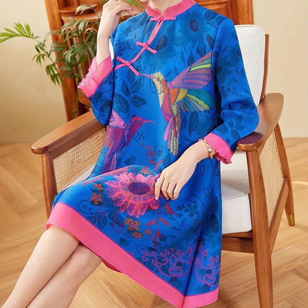 

Middle-aged and elderly women's new Chinese dress Chinese style spring 2026 new mother large size improved cheongsam skirt
