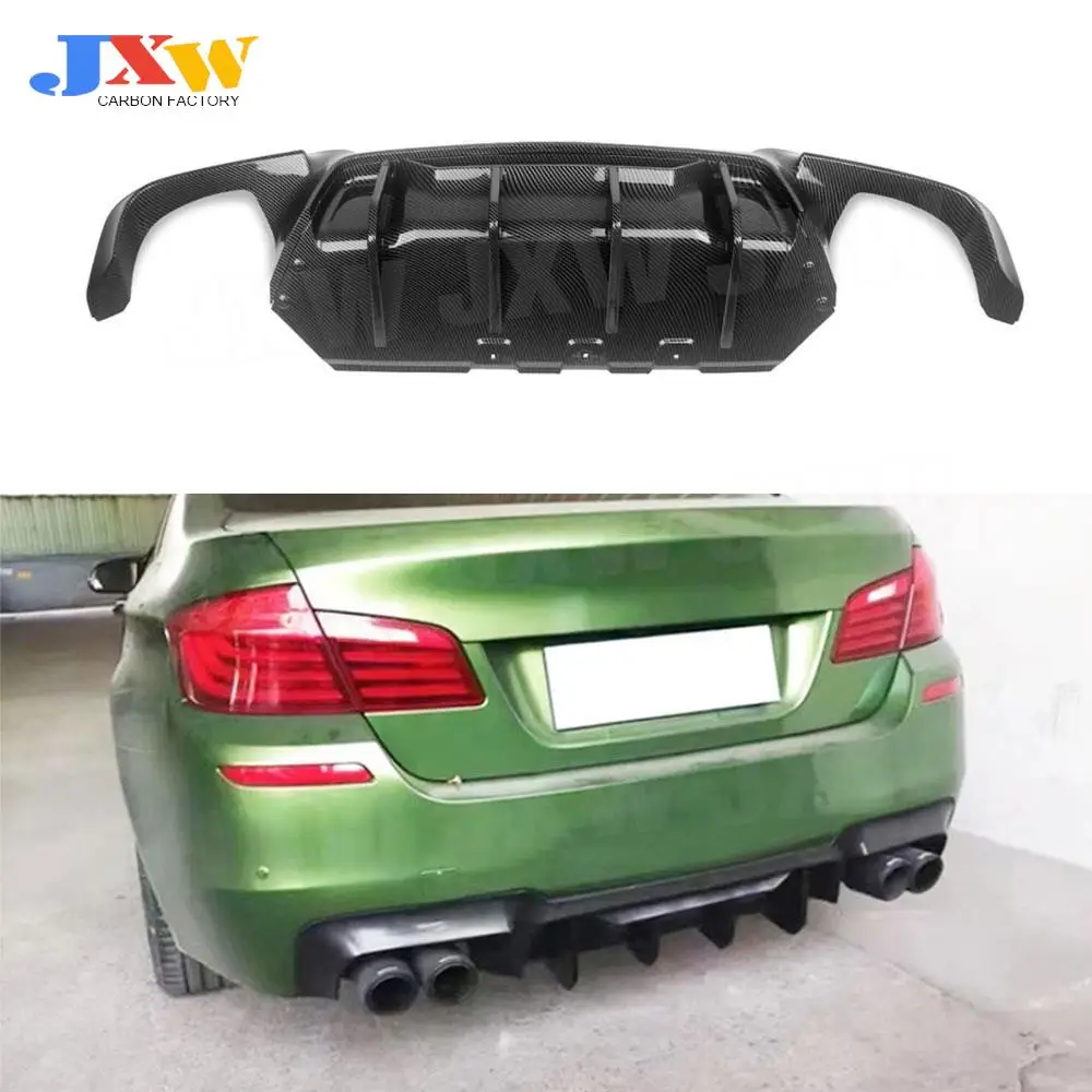 

ABS Gloss Black Car Rear Bumper Lip Spoiler Diffuser For BMW 5 Series F10 M Sport M5 2011-2016 Carbon Look Body Kits