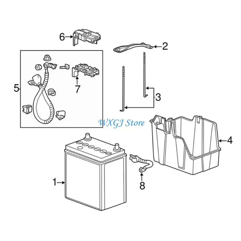

37JE Terminals Fuses Block Holder Battery Fuses Terminals Assembly 38210-TK6-003