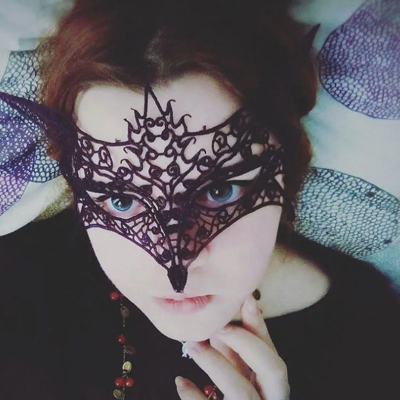 Masque pour les yeux romantique en dentelle française pour femme, demi-visage, maquillage d'halloween, masque de danse, accessoire de tir noir pour adulte, 2025