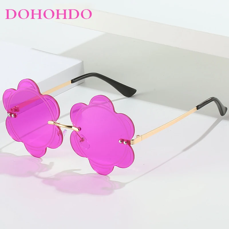 

Luxury Designer Metal Rimless Petal Women Sunglasses New Fashion Punk Glasses Men Outdoor Summer Traveling Sunglass Lentes UV400