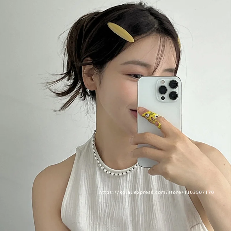 The small button clip ~ South Korea France bangs clip temperament small broken hair clip, side clip top hair accessories