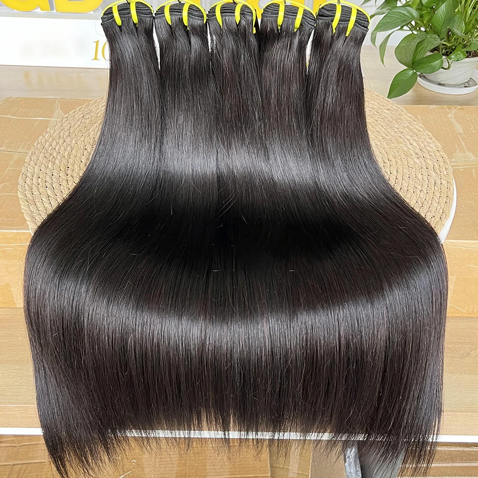 

Yiwigs 10A Grade Bone Straight 100% толстые пришитые пучки человеческих волос 10-30 дюймов, черные, 3 пучка, предложения, наращивание необработанных волос