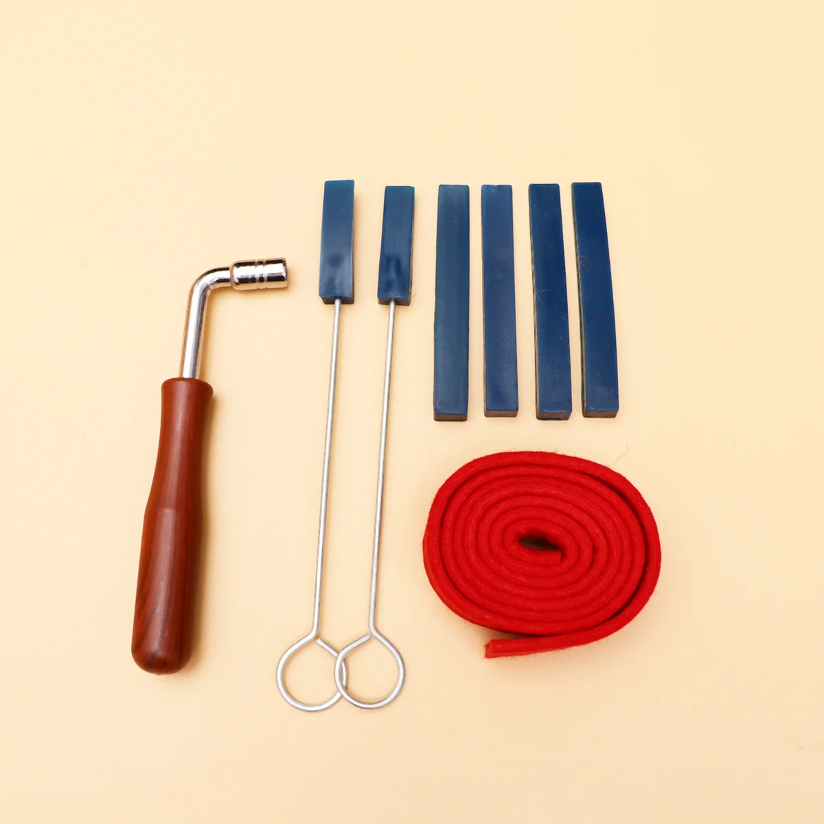 8Pcs Piano Tuning Kit Professional Durable Metal Hammer Sponge Sound Block Rubber Stoppers for Clear Piano Sound Tuning